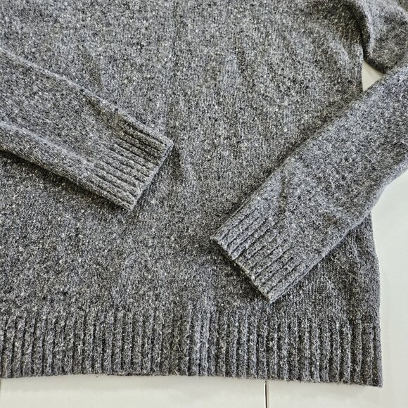 Abercrombie & Fitch Sweater Men M Marled Gray LS Crew Neck Wool Preppy Academia - Picture 11 of 16